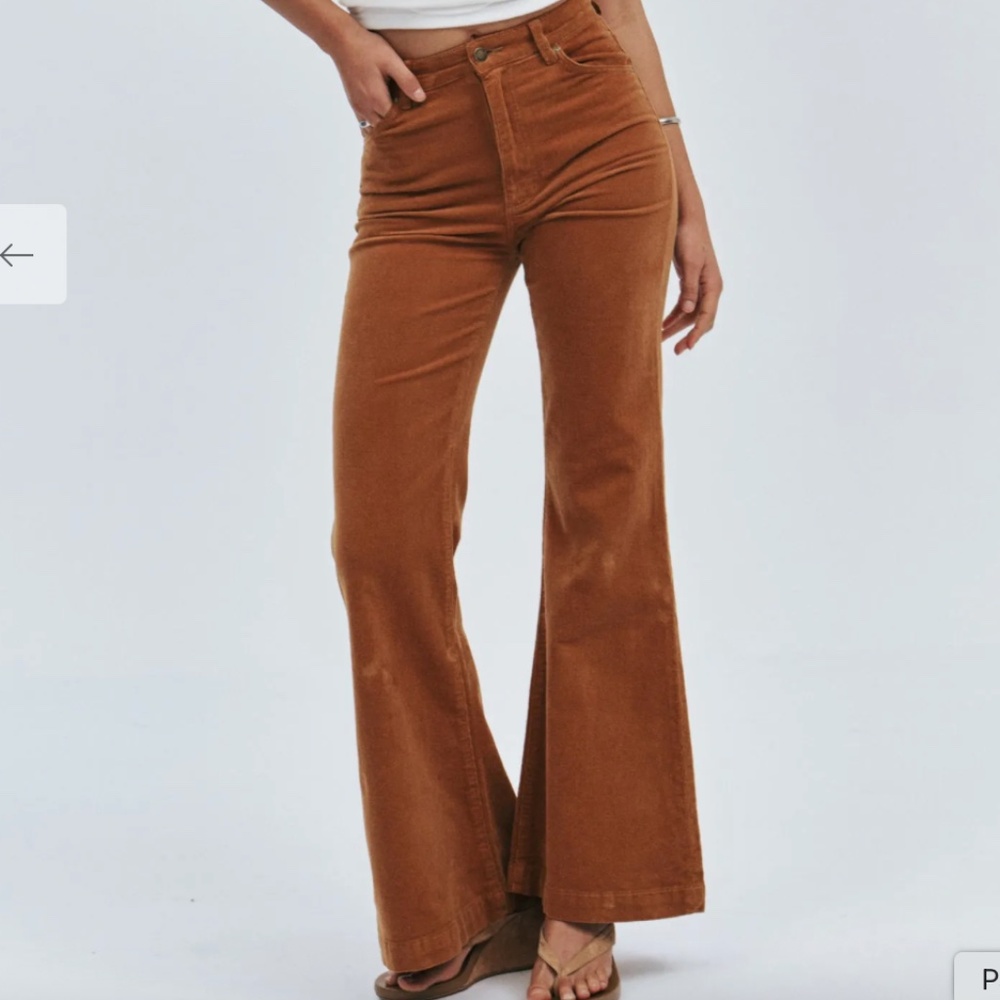 Rolla's Jeans: Eastcoast Flare Cord Jeans Tan
